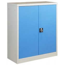 Dílenská skříň na nářadí, 115 x 95 x 40 cm, šedá/modrá