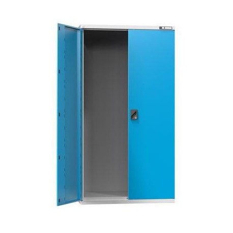 Kovová dílenská skříň, 195 x 104,4 x 62,5 cm, šedá/modrá