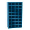 Kovová dílenská skříň s přihrádkami SFR321, 180 x 100 x 50 cm, modrá