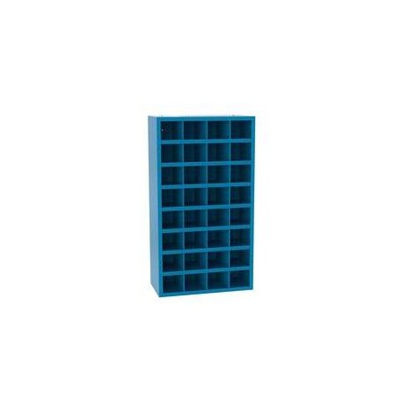 Kovová dílenská skříň s přihrádkami SFR321, 180 x 100 x 50 cm, modrá