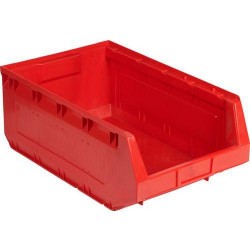 Plastový box Manutan 19 x 30,3 x 48,5 cm, červený