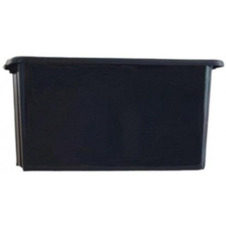 Plastový úložný box Manutan, černý, 52 l