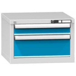 Zásuvková skříň ZA2, 578 x 600 x 390 mm, šedá-modrá