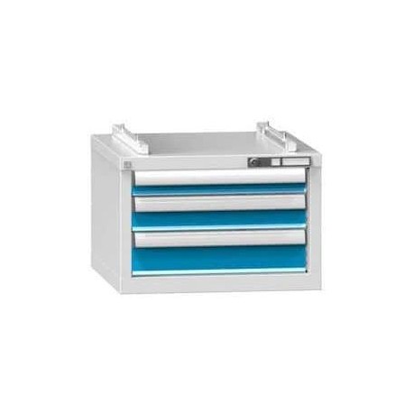 Zásuvková skříň ZA4ERGO, 578 x 600 x 390 mm, šedá-modrá