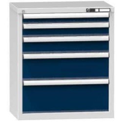 Zásuvková skříň ZP5, 731 x 464 x 840 mm, šedá-tmavě modrá