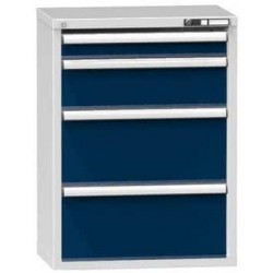 Zásuvková skříň ZP5, 731 x 464 x 990 mm, šedá-tmavě modrá