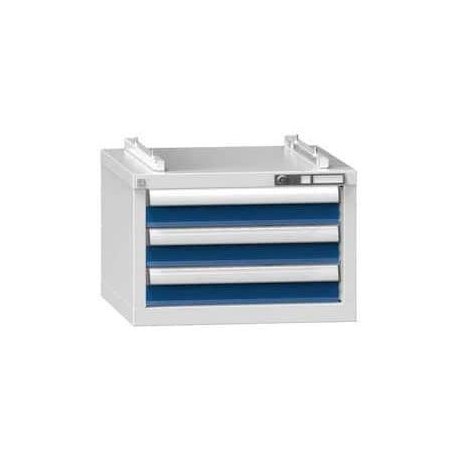 Zásuvková skříň ZA3ERGO, 578 x 600 x 390 mm, šedá-tmavě modrá
