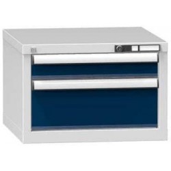 Zásuvková skříň ZA2, 578 x 600 x 390 mm, šedá-tmavě modrá