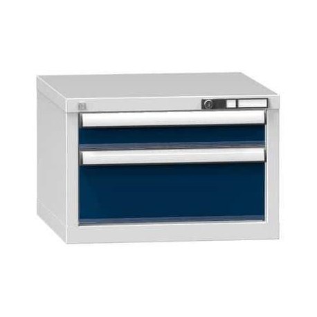 Zásuvková skříň ZA2, 578 x 600 x 390 mm, šedá-tmavě modrá