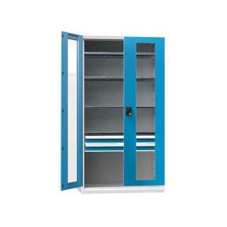 Nářaďová skříň SK1-002S, 1044 x 625 x 1950 mm, šedá-modrá