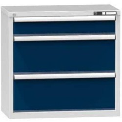 Zásuvková skříň ZR3, 884 x 464 x 840 mm, šedá-tmavě modrá