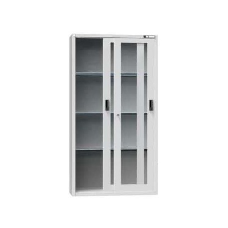 Nářaďová skříň SP1-001S, 1044 x 405 x 1950 mm, šedá-šedá