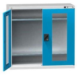 Nářaďová skříň SK2-002S, 1044 x 405 x 1000 mm, šedá-modrá