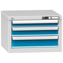 Zásuvková skříň ZA4, 578 x 600 x 390 mm, šedá-modrá