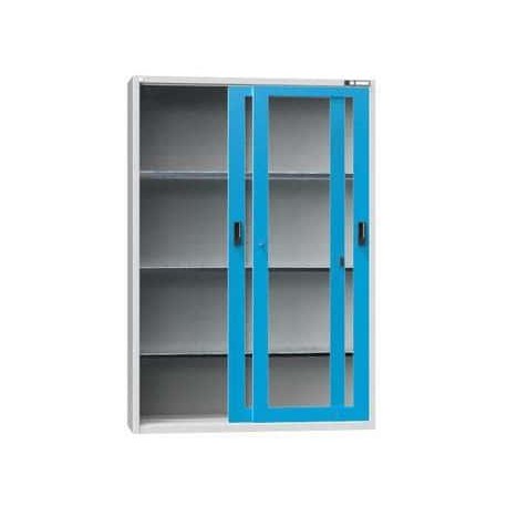 Nářaďová skříň SP2-001S, 1350 x 405 x 1950 mm, šedá-modrá