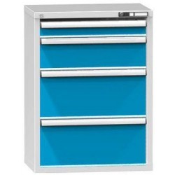 Zásuvková skříň ZP5, 731 x 464 x 990 mm, šedá-modrá