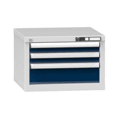 Zásuvková skříň ZA5, 578 x 600 x 390 mm, šedá-tmavě modrá