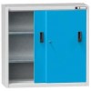 Nářaďová skříň SP1-002, 1044 x 405 x 1000 mm, šedá-modrá