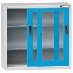 Nářaďová skříň SP1-002S, 1044 x 405 x 1000 mm, šedá-modrá