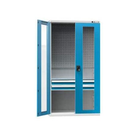 Nářaďová skříň SK1-003S, 1044 x 625 x 1950 mm, šedá-modrá