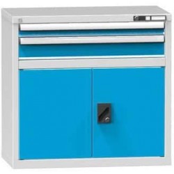 Zásuvková skříň ZR2, 884 x 464 x 840 mm, šedá-modrá