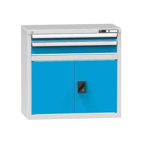 Zásuvková skříň ZR2, 884 x 464 x 840 mm, šedá-modrá