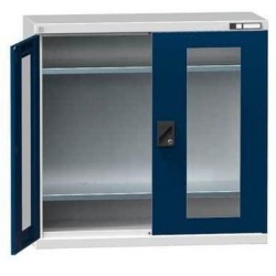 Nářaďová skříň SK2-002S, 1044 x 405 x 1000 mm, šedá-tmavě modrá